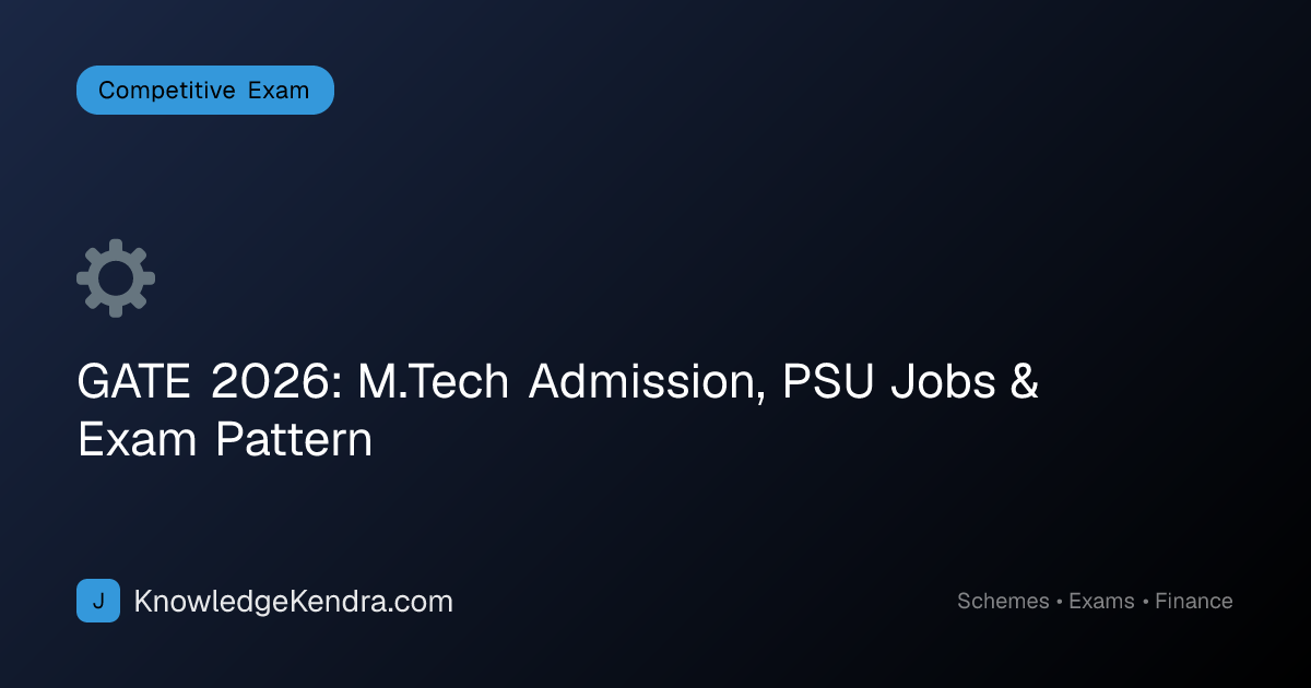 GATE 2026: M.Tech Admission, PSU Jobs & Exam Pattern — Pattern ...