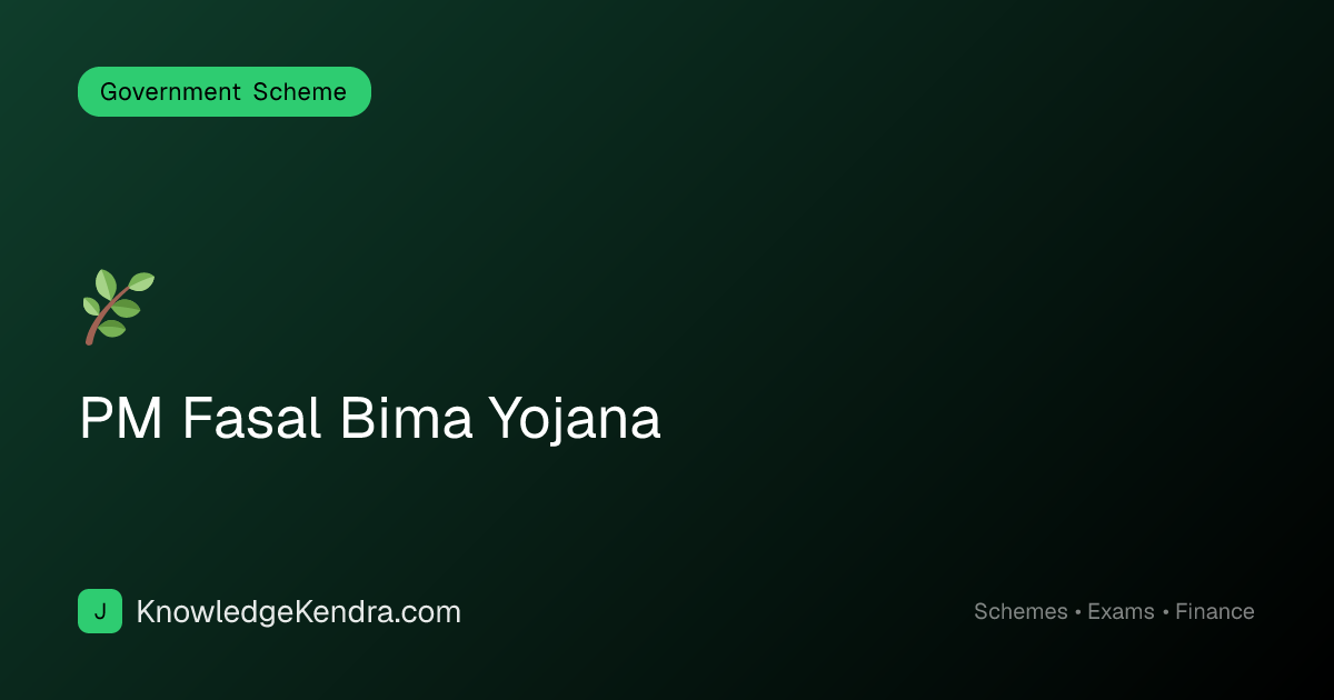 PM Fasal Bima Yojana — Eligibility, Benefits & How to Apply ...