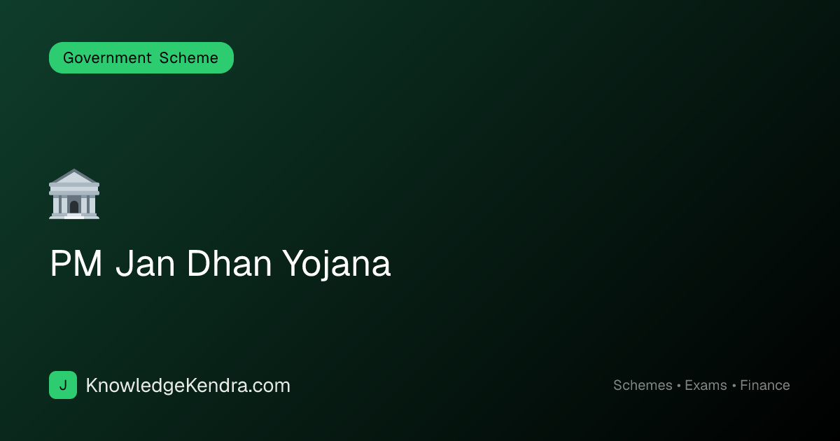 PM Jan Dhan Yojana — Eligibility, Benefits & How to Apply | KnowledgeKendra